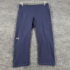 Under Armour Leggings Womens Large Blue Compression Heat Gear Active Gym New